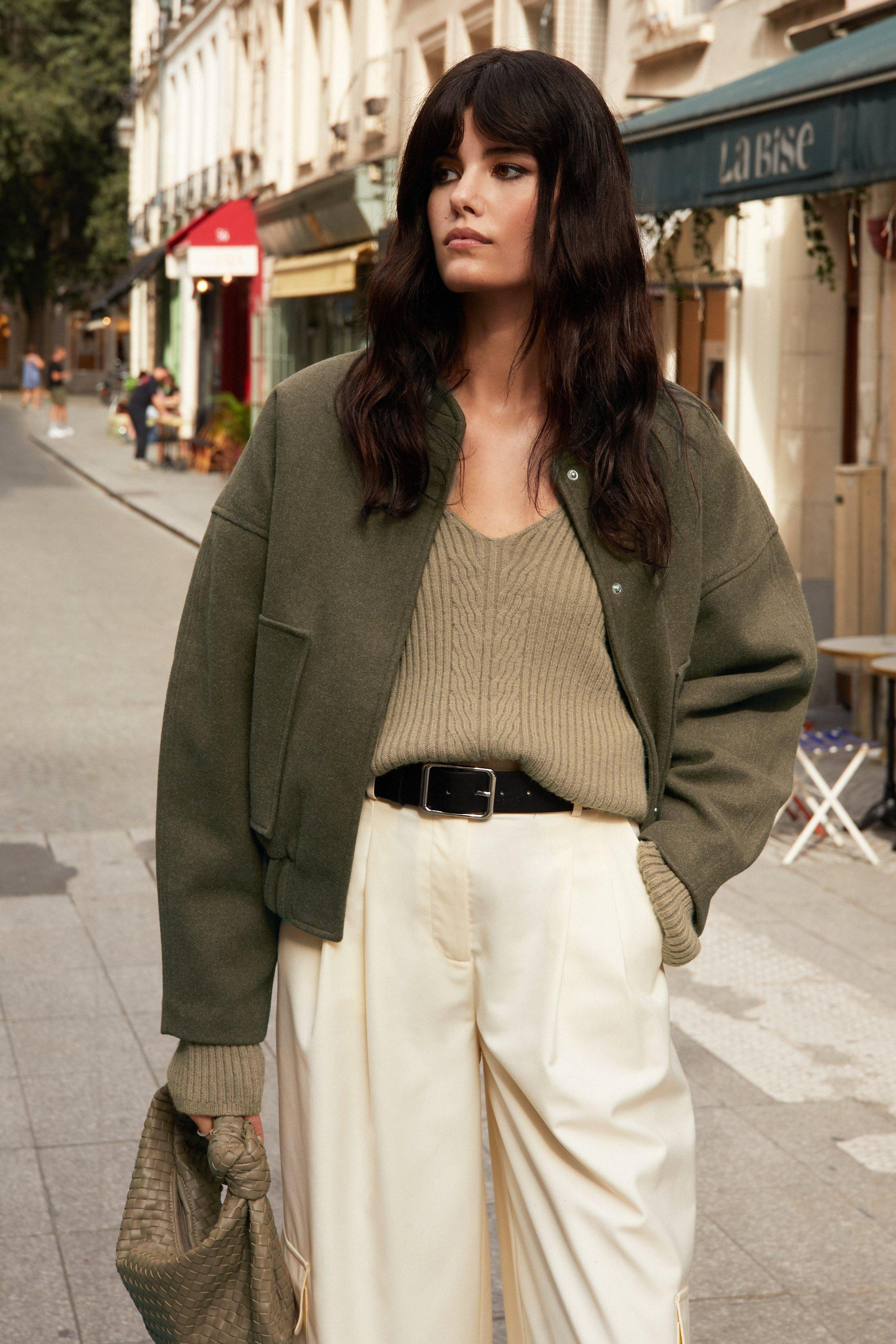 Jackets & Coats | Wool Blend Bomber Jacket | Warehouse | Warehouse UK & IE