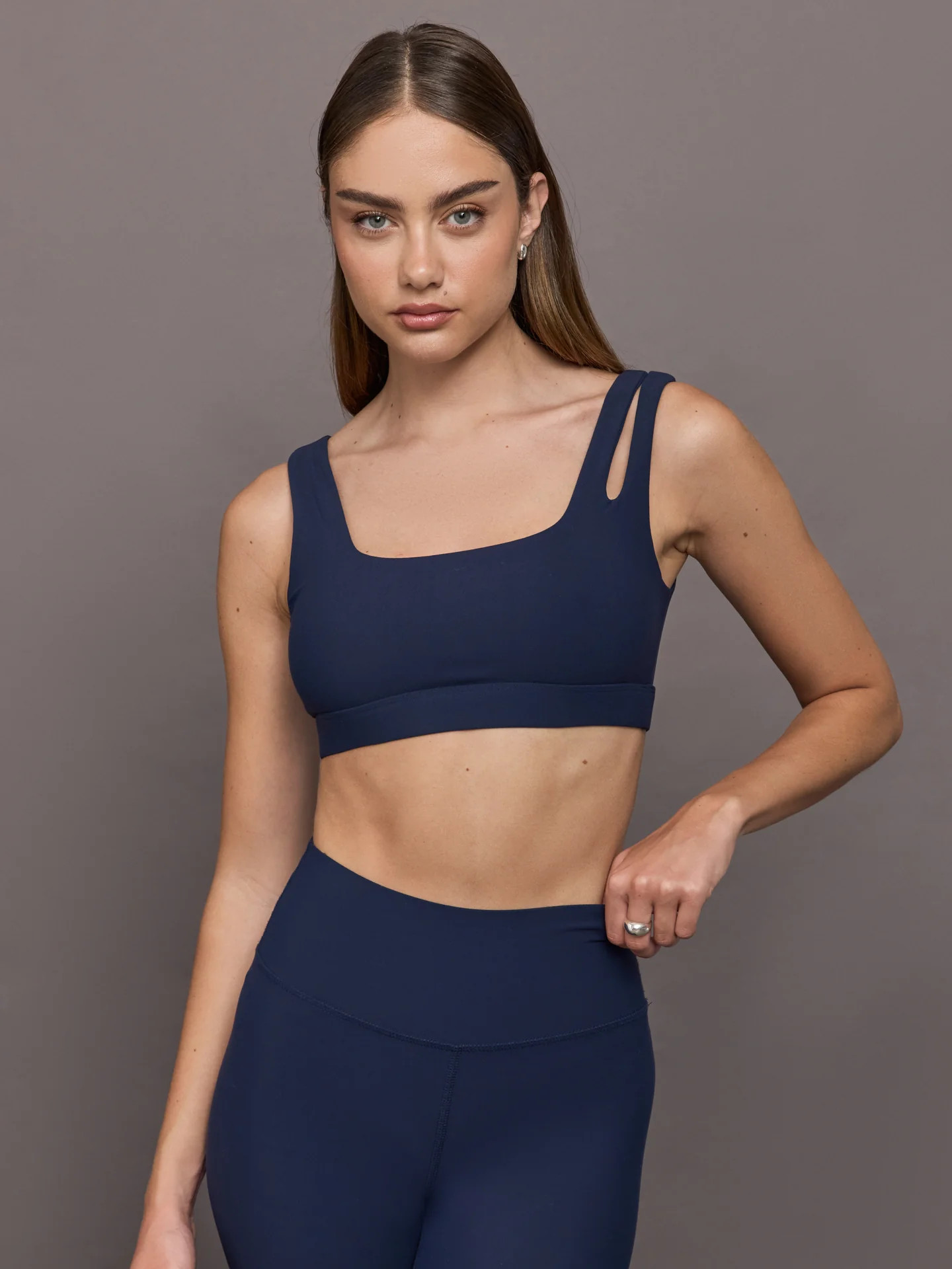 Cutout Bra in Melt - Navy | Carbon38