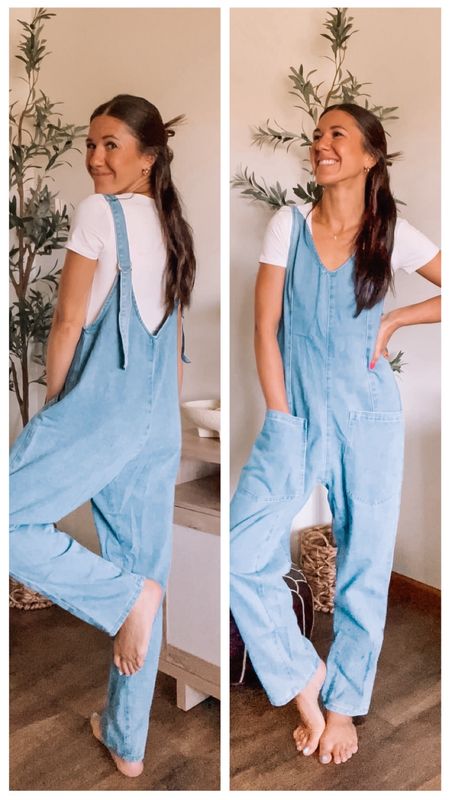 Amazon fashion denim overalls, small. Free people look for less
Seamless tee, small

Amazon fashion 
Amazon finds
Summer outfit 
Amazon style 
Casual outfit 
#founditonamazon


#LTKStyleTip #LTKFindsUnder100 #LTKFindsUnder50