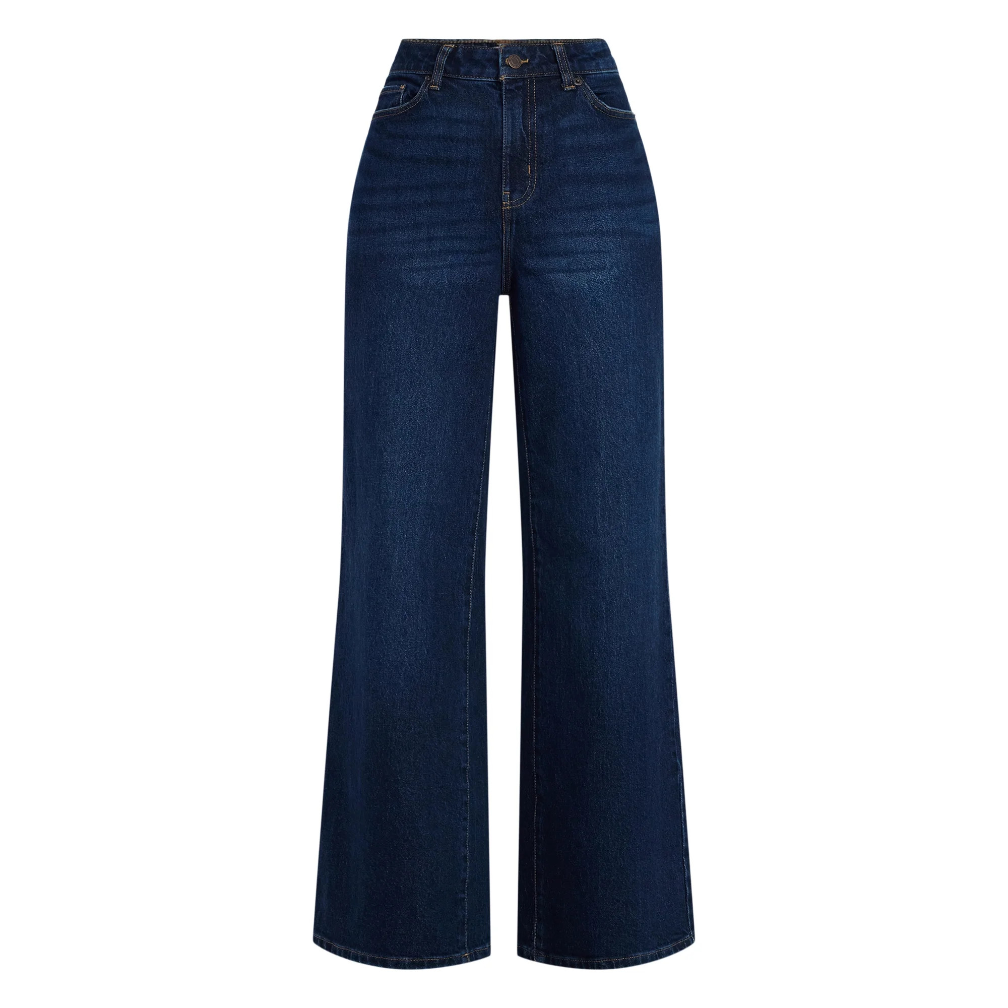 Time and Tru Women's Wide Leg Jeans, 31" Inseam, Sizes 0-22, 0L-22L | Walmart (US)