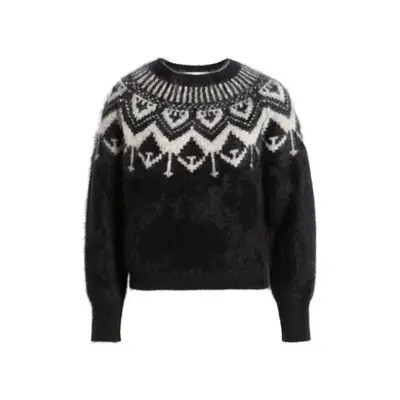 Nordstrom Brushed Cashmere Fair Isle Sweater in Brown Md Heather Fairisle at Nordstrom, Size Xx-Large | Nordstrom