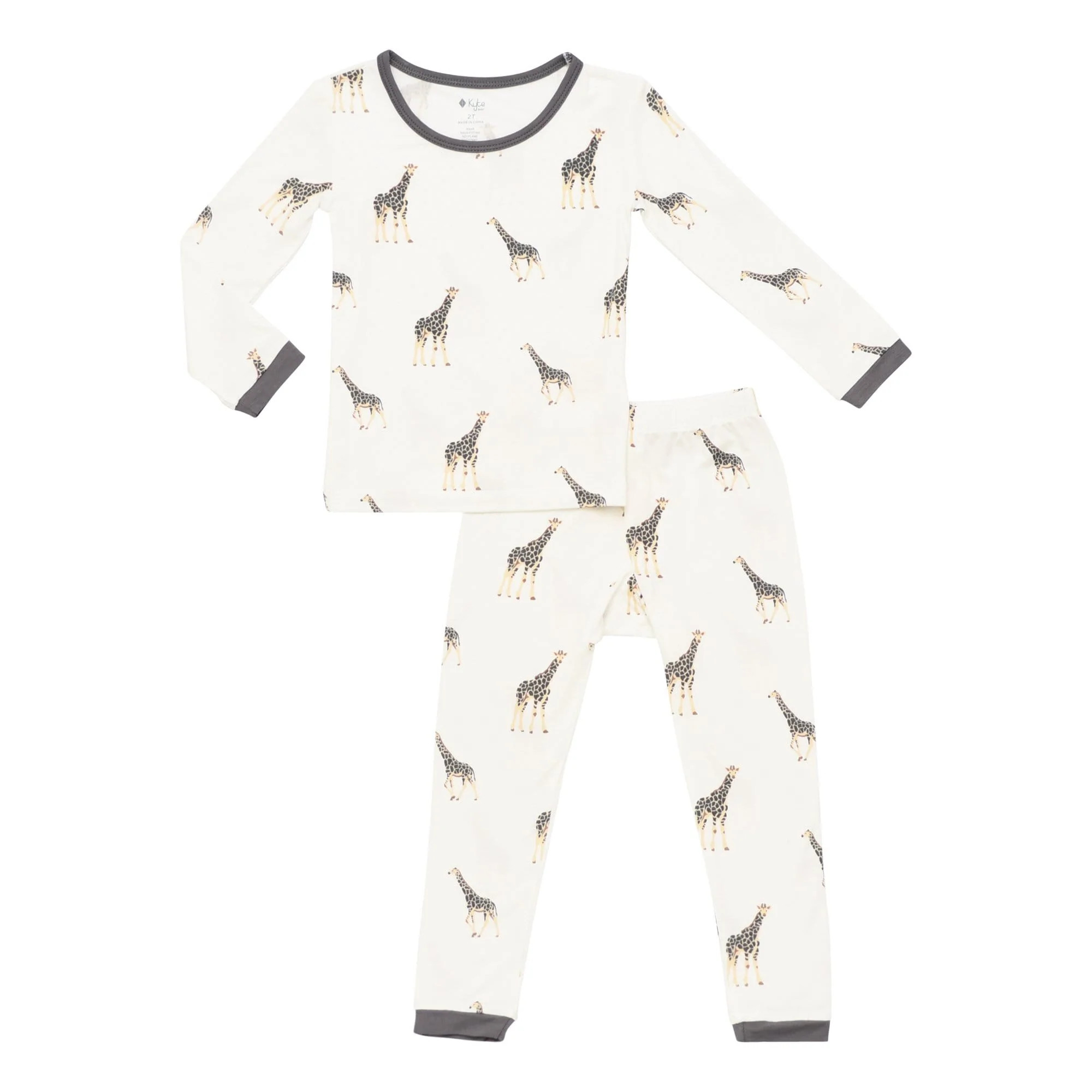 Long Sleeve Pajamas in Giraffe | Kyte BABY