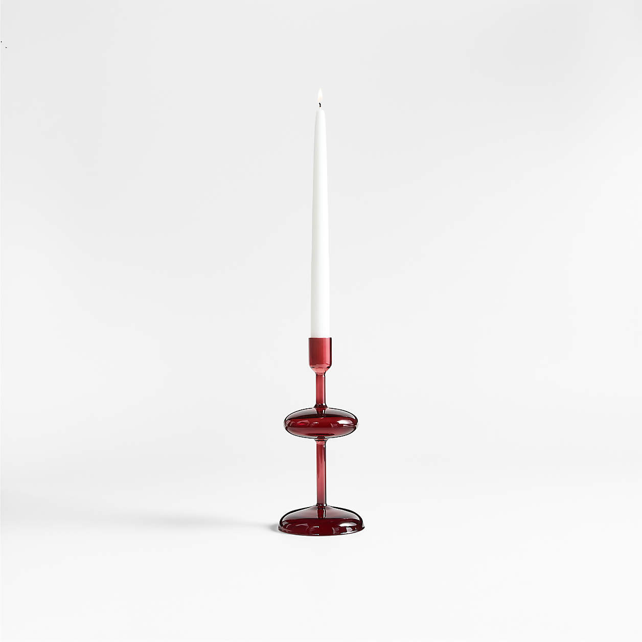 Venezia Small Deep Blue Glass Taper Candle Holder + Reviews | Crate & Barrel | Crate & Barrel