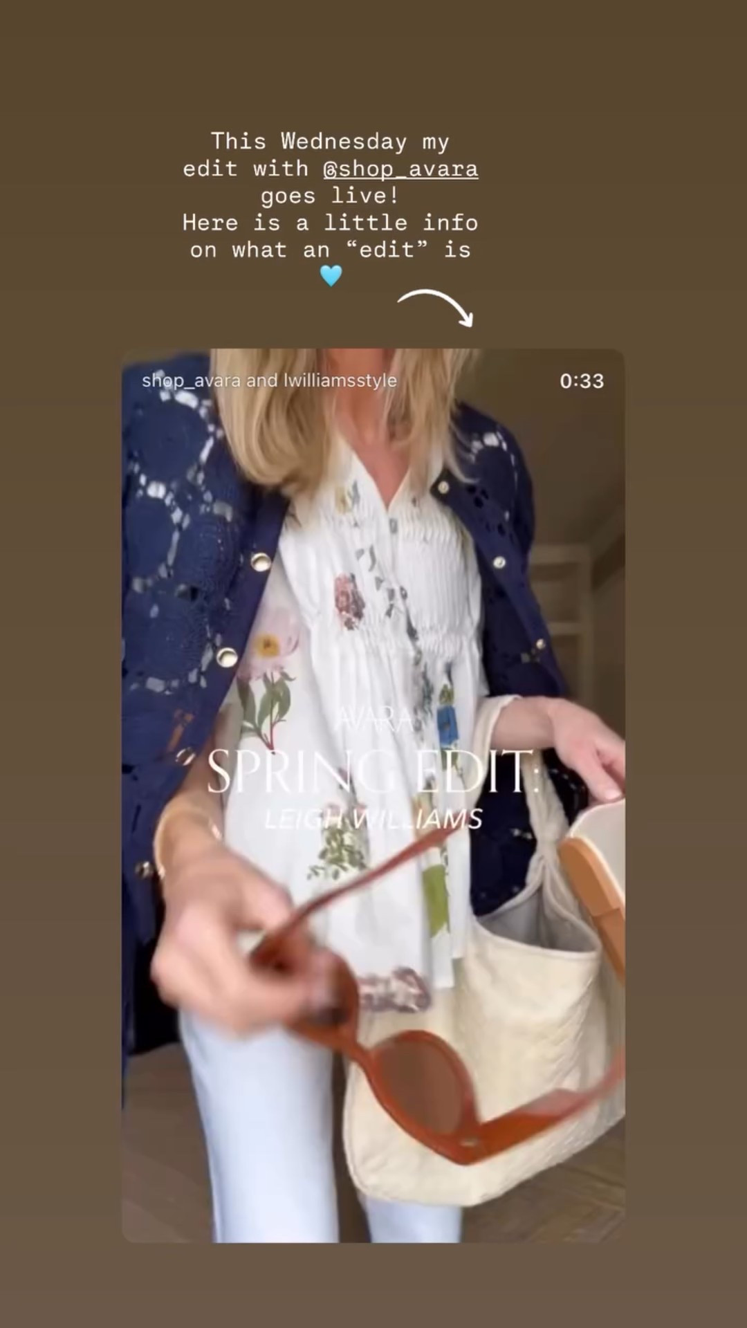 Tomorrow my edit with @shop_avara goes live! 
Here is a little info on what an “edit” is 🩵 and my code is active! Leigh15 for 15% off 