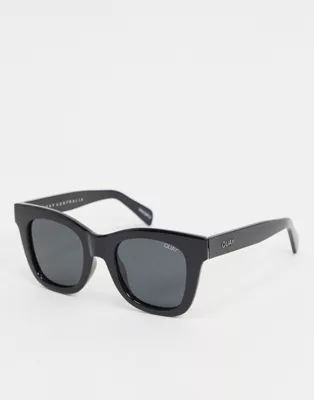 Quay Australia x Chrissy After Hours oversized square sunglasses in black | ASOS US