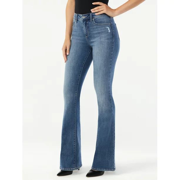 Sofia Jeans By Sofia Vergara Women's Melisa High Rise Zip Fly Flare - Walmart.com | Walmart (US)