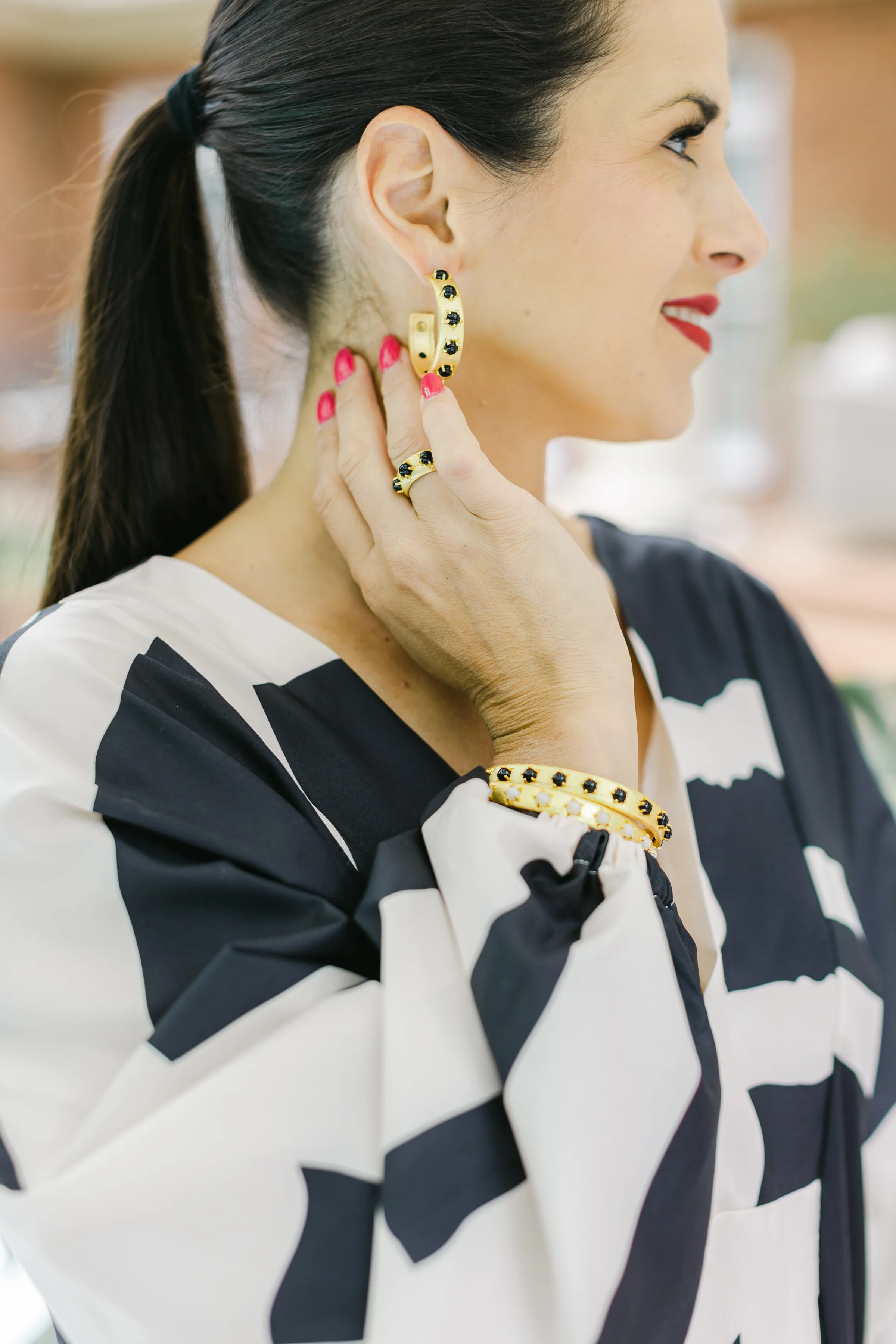 The Juliana Hoop Black Onyx | Mary K Kendig