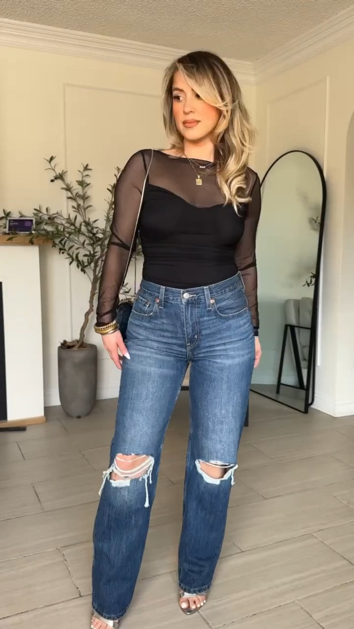 Amazon Date Night neutral outfit ideas 🖤💫

✔️Look 1 (all black): Small in top + pants
✔️Look 2: size 28 in Levi's jeans (size up if you're in between sizes) + small in both the burgundy and black tops! I think the black one won't arrive in time for Valentines but I like very similar options. 
✔️Look 3: I'm wearing a small in bodysuit. If it sells out, I linked several other adorable cute options! I'm wearing a size small and the pencil skirt and small in the high waisted to trousers. 
✔️Look 4: small in the leather bodysuit, maxi skirt and I'm wearing a XS in the men's blazer 





#LTKU #LTKPetite #LTKStyleTip