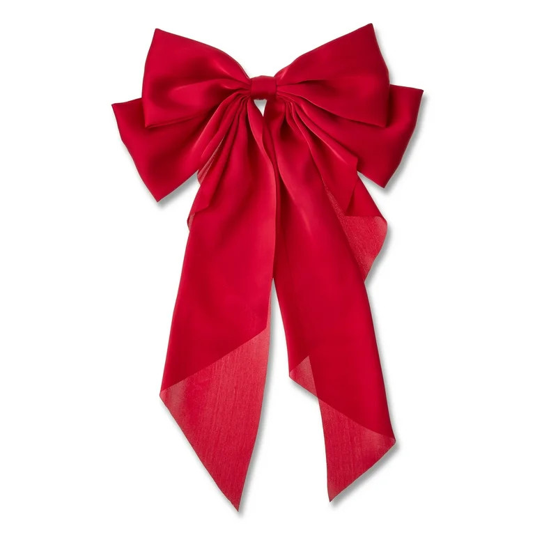 Large Red 4-Loop Decorative Christmas Bow, 15.5", by My Texas House | Walmart (US)
