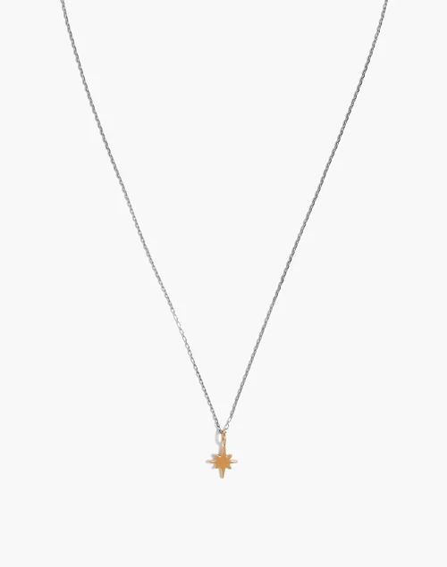 Vermeil Bright Star Charm Necklace | Madewell