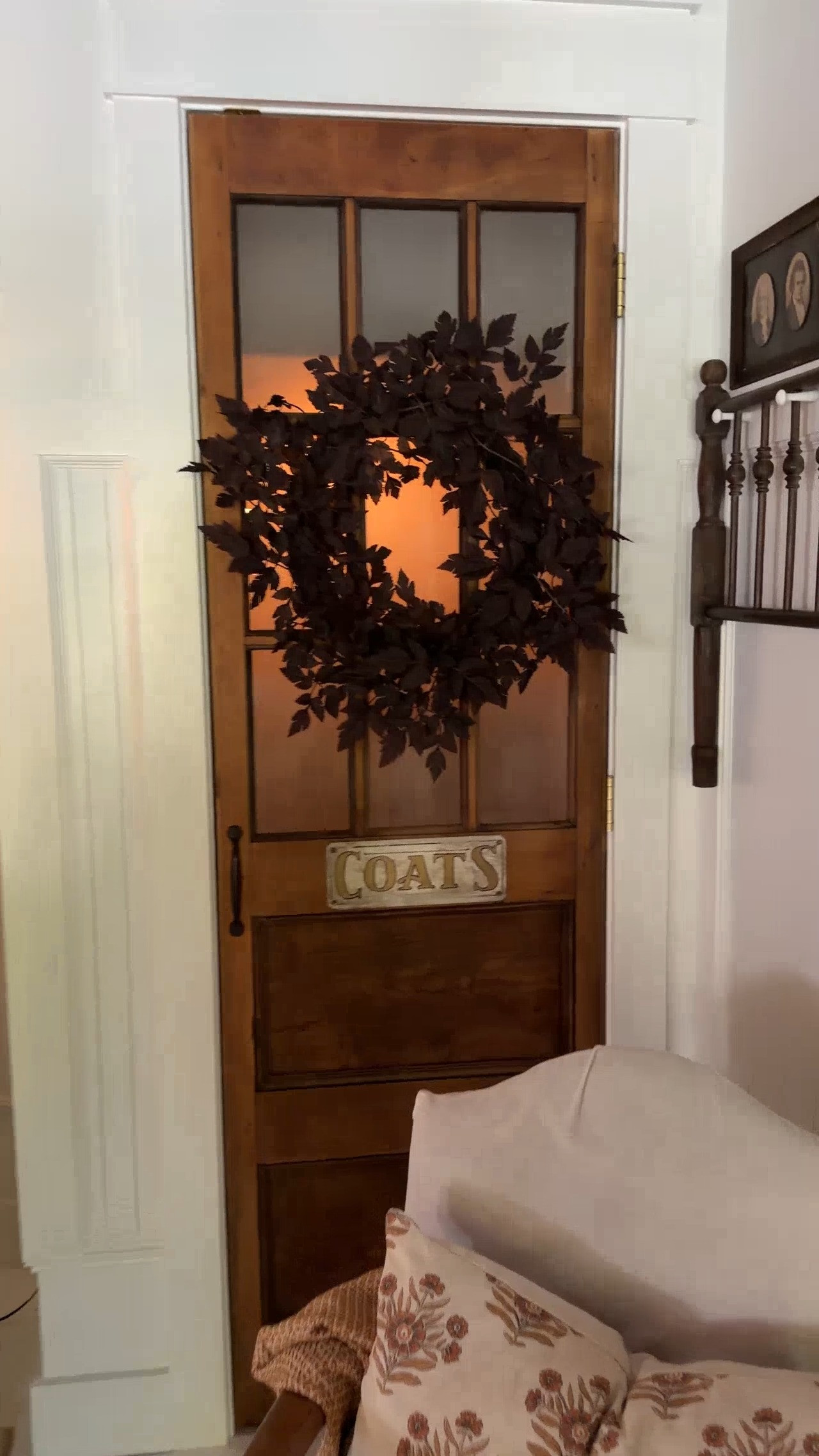 I added this My Texas House 24" plum-colored wreath to our home for Fall. It is warm yet dark and still neutral.  

 #LTKSeasonal #LTKHome