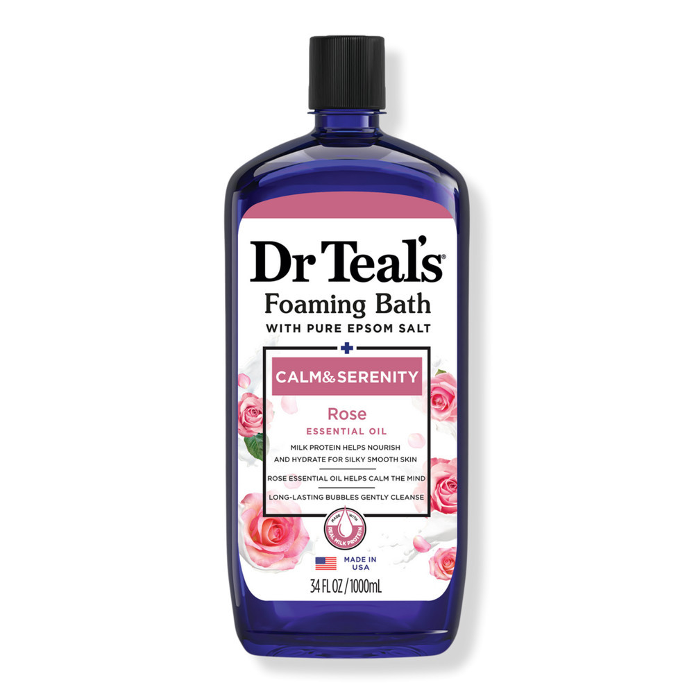Dr Teal's Foaming Bath with Pure Epsom Salt, Calm & Serenity with Rose | Ulta