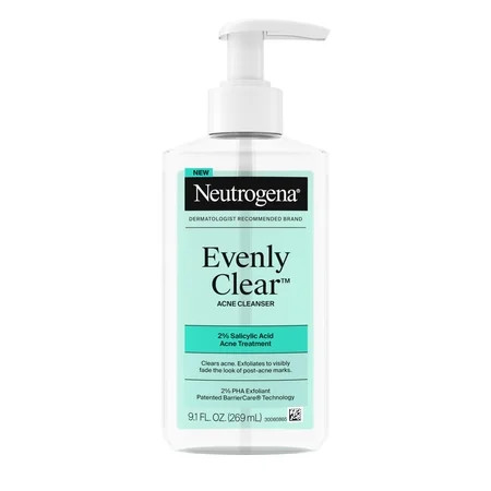 Neutrogena Evenly Clear Acne Cleanser with Salicylic Acid, 9.1 fl. oz | Walmart (US)