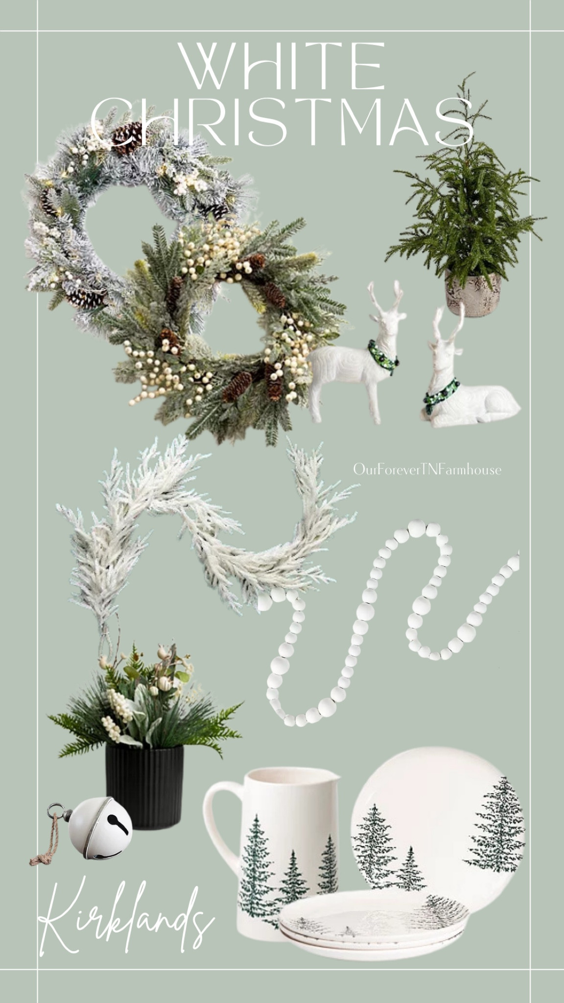Wishing for a white Christmas. Kirkland finds. Wreaths, garland, decor and more 

#LTKhome #LTKSeasonal #LTKHoliday
