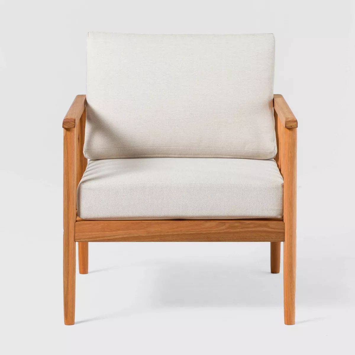 Saracina Home Modern Boho Eucalyptus Outdoor Spindle Arm Chair with Cushions | Target
