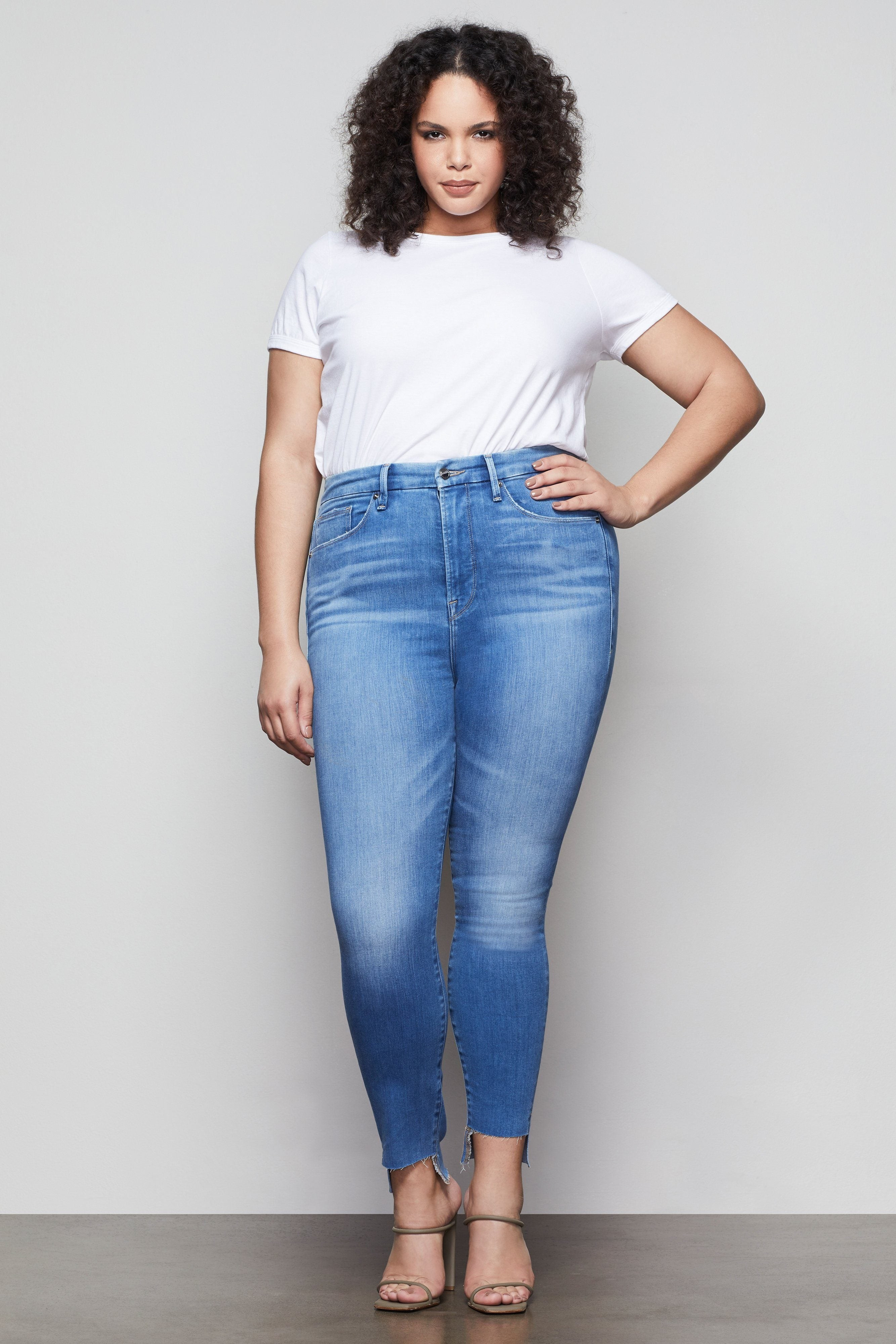 GOOD WAIST W/ STEP HEM | BLUE435 | Good American