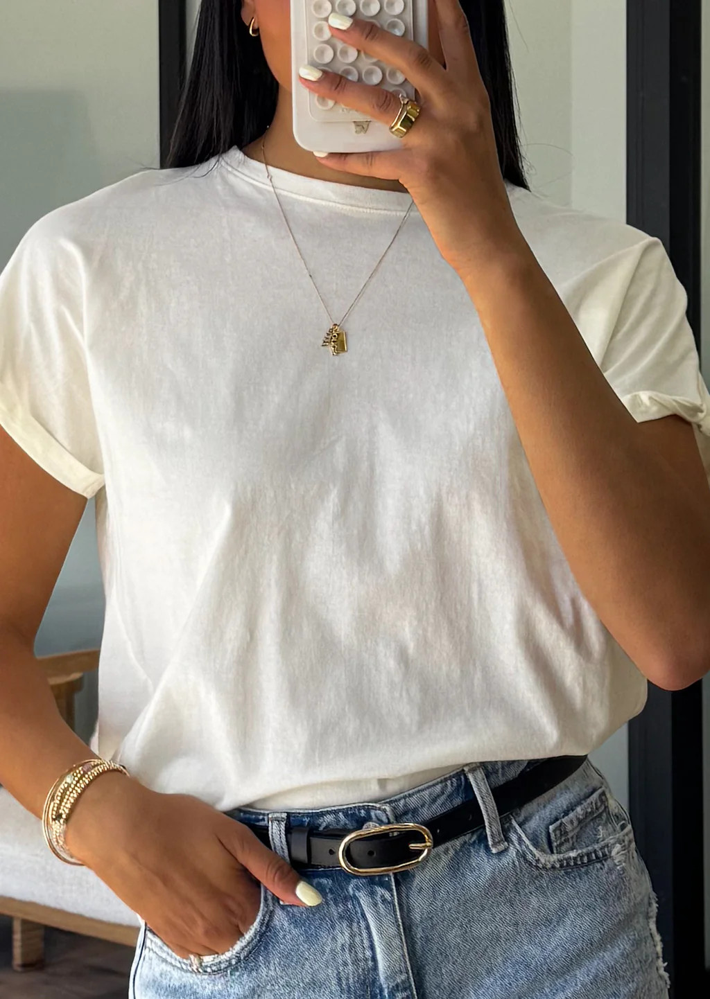 Laid Back Casual Tee | Ivory | Talulah