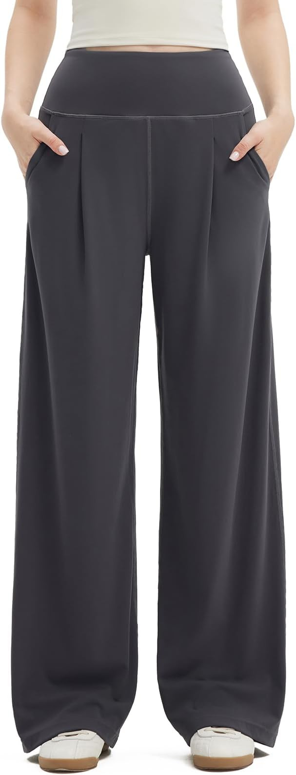 SUUKSESS Women Casual Palazzo Pants with Pockets 2025 High Waisted Lounge Wide Leg Pant | Amazon (US)