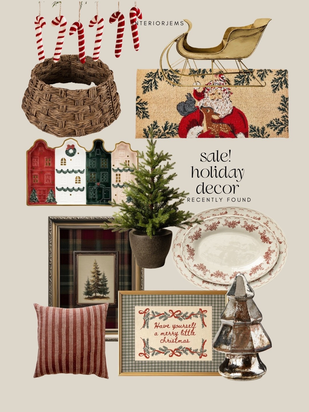 Sale holiday decor now is your time to get it as we near Christmas, out tree skirt, the Santa doormat is adorable, love this red pillow for the winter months and then this holiday Art is gorgeous. Also, the serving platter is 50% off and this small Christmas tree is the best realistic tree.

#LTKHoliday #LTKHome #LTKSaleAlert