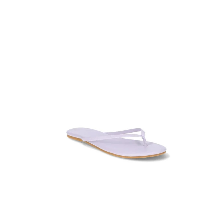 Time and Tru Women's Barely There Thong Sandals, Wide-Width Available | Walmart (US)