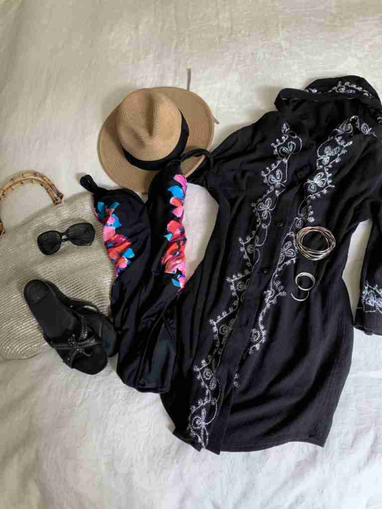 Great beach 🏖️ look! Black coverup, Miraclesuit that is REALLY flattering to the midsection. Hat, sandals, and sunglasses!

#styleagram 
#stylebook
#stylebible
#stylefashion
#outfitshot
#styleaddict
#jcrewfactory 
#nordstrom
#macysstylecrew
#talbotsofficial 
#jjillstyle
#getreadywithme 
#styletips
#grwm
#styleblogger
#springfashion
#casualandchic 
#ltkover40
#ltkover50
#ltkspring
#ltkshoecrush
#ltkitbag
#nudeshoes

#LTKfindsunder100 #LTKtravel #LTKstyletip