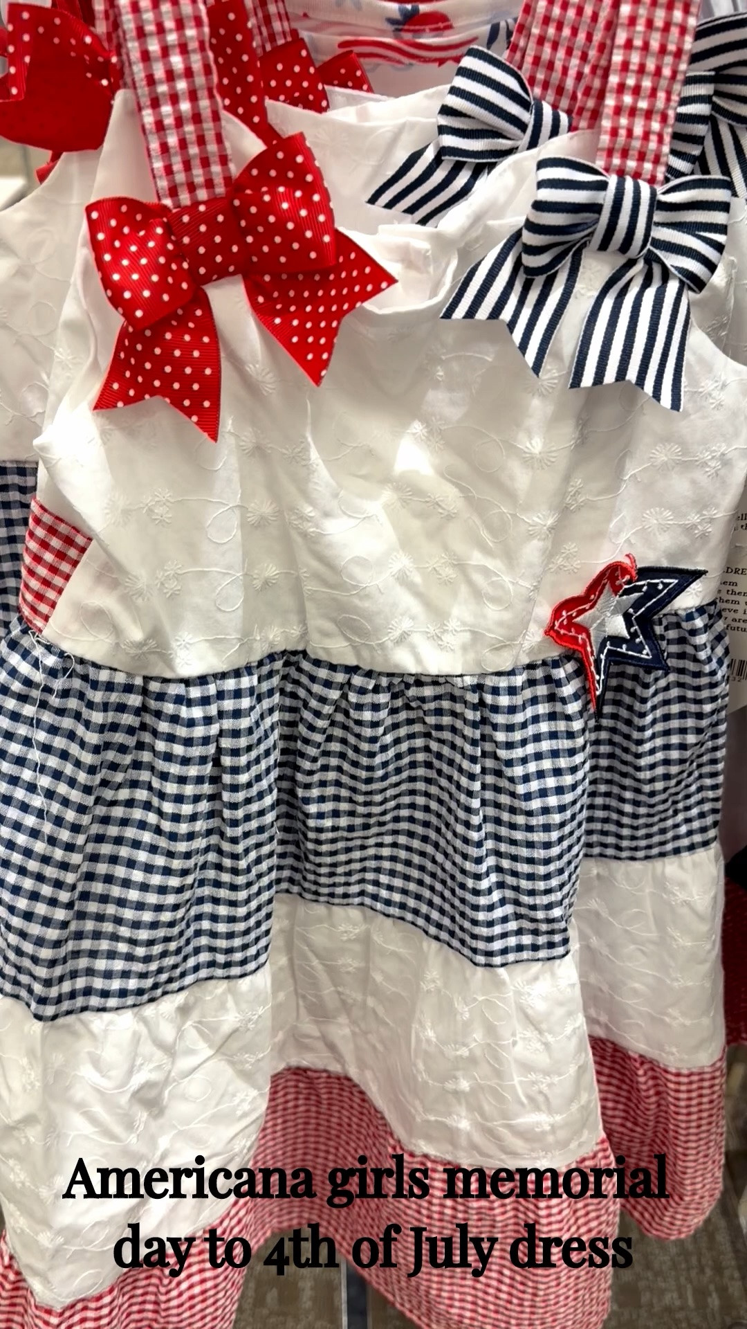 Memorial Day to Fourth of July style 🇺🇸 This girls patriotic Americana dress is perfect for summer celebrations, BBQs, parades, fireworks, and all the red white & blue moments ✨Digital coupon available 

#LTKkids #AmericanaStyle #PatrioticOutfit #FourthOfJulyStyle #MemorialDayOutfit #americana #summer

patriotic dress for girls, Americana outfit, Fourth of July dress, Memorial Day outfit, red white and blue dress, girls summer fashion, patriotic kids style, holiday outfit inspiration