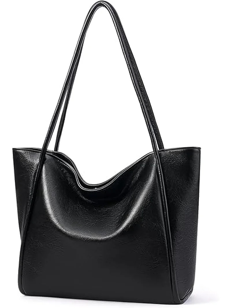 Lohol Large Tote Bag Vegan Leather Casual Zipper Work Bag Weekender Hobo for Women 20L Oversize S... | Walmart (US)