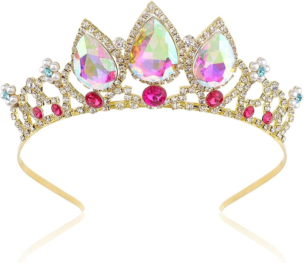 Princess Crowns and Tiaras for Little Girls, Didder Multicolored Crystal Tiara, Tiaras for Girls ... | Amazon (US)