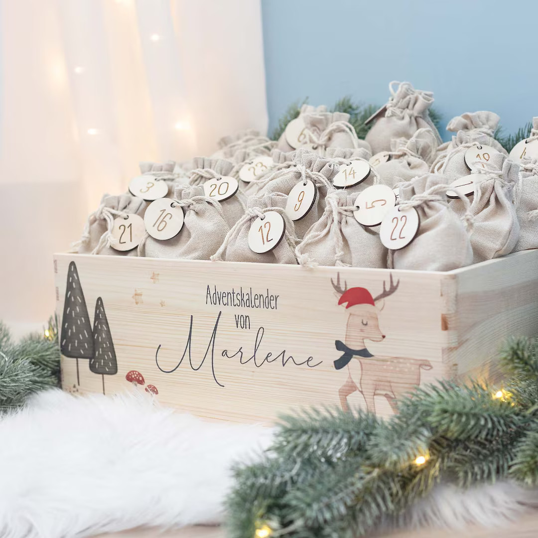 Personalized Advent Box deer Advent Calendar to - Etsy Latvia | Etsy (EU)
