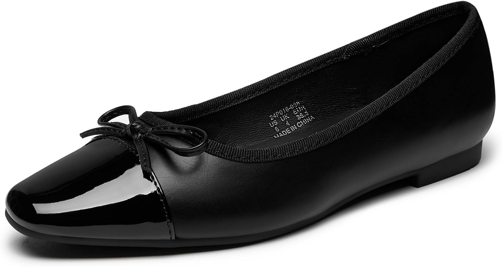 Trary Women's Tow-Tone Cap Toe Ballet Flats, Bow Tie Pointed Toe Shoes Slip On Office Work Comfor... | Amazon (US)