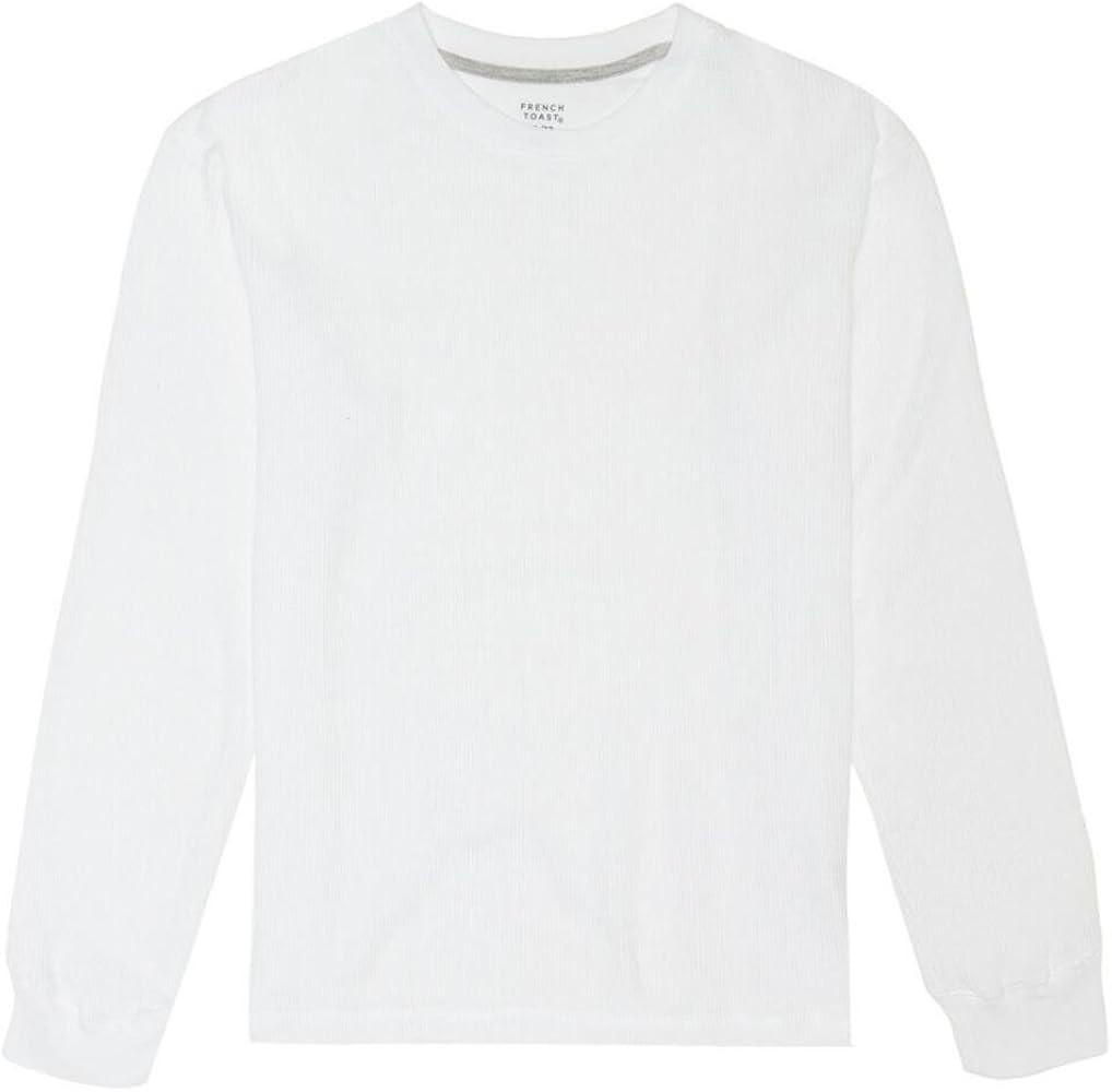French Toast Boys Long Sleeve Thermal Waffle Tee T-Shirt White | Amazon (US)