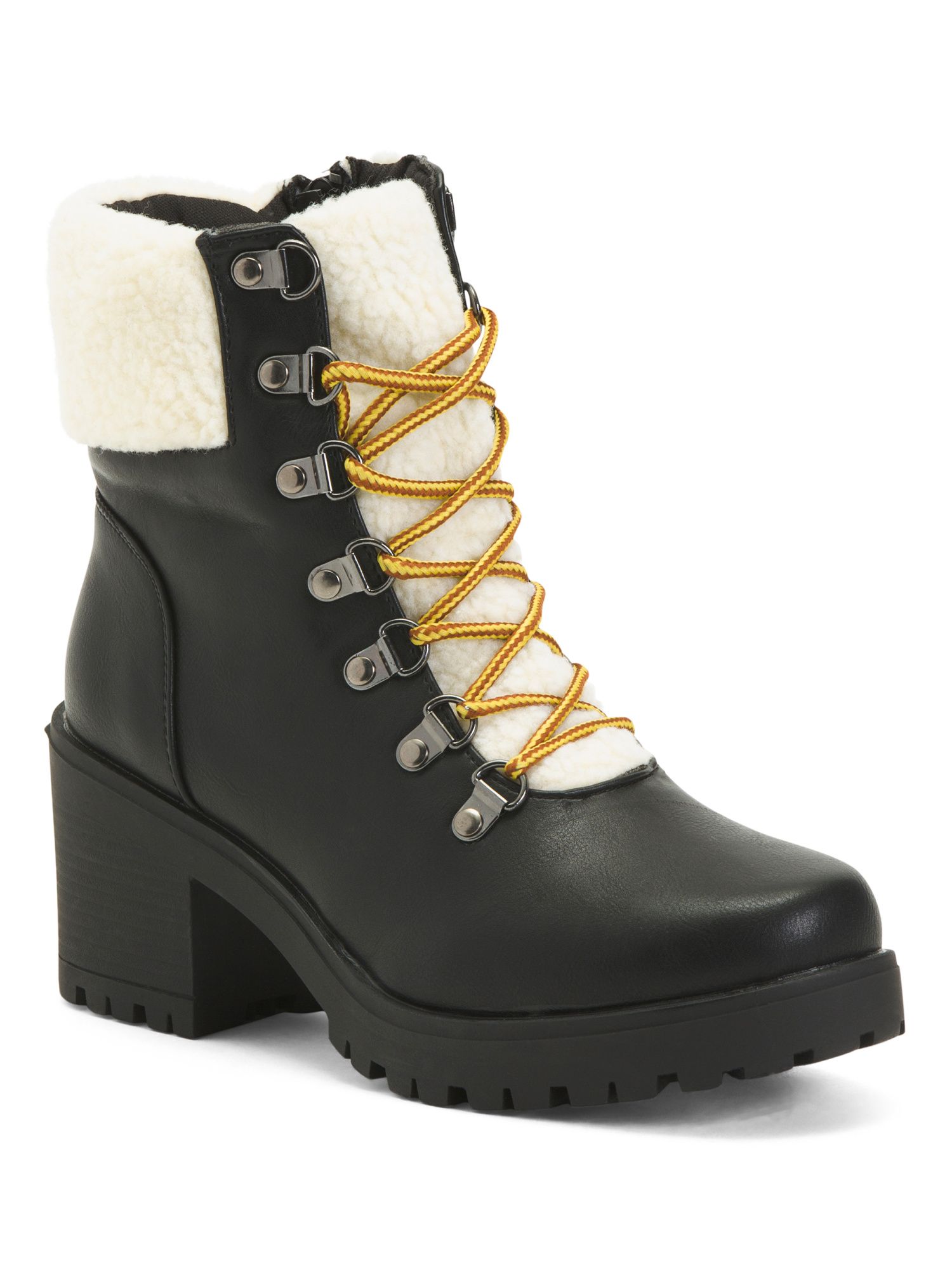 Cozy Lined Lace Up Hiker Boots | Marshalls