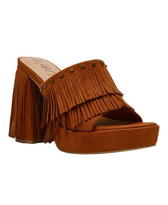 Wild PairWomen's Ashliee Fringe Block Heel Sandals | Macy's