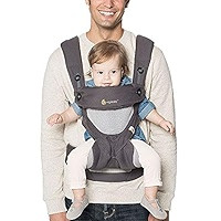 Ergobaby 360 All-Position Baby Carrier with Lumbar Support (12-45 Pounds), Carbon Grey, Cool Air Mes | Amazon (US)