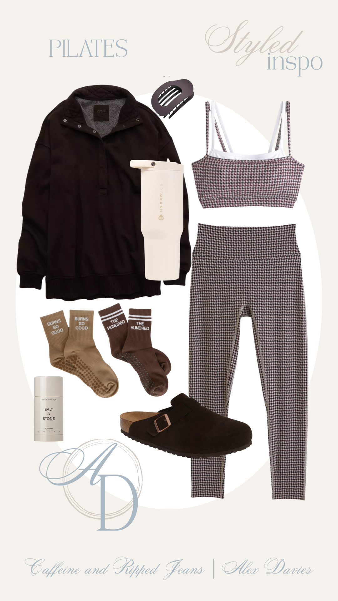 // fall pilates outfit inspo // pilates socks // slides // water bottle // deodorant // abercrombie ypb set // brown athleisure set // 

 #LTKFallSale #LTKSeasonal #LTKActive