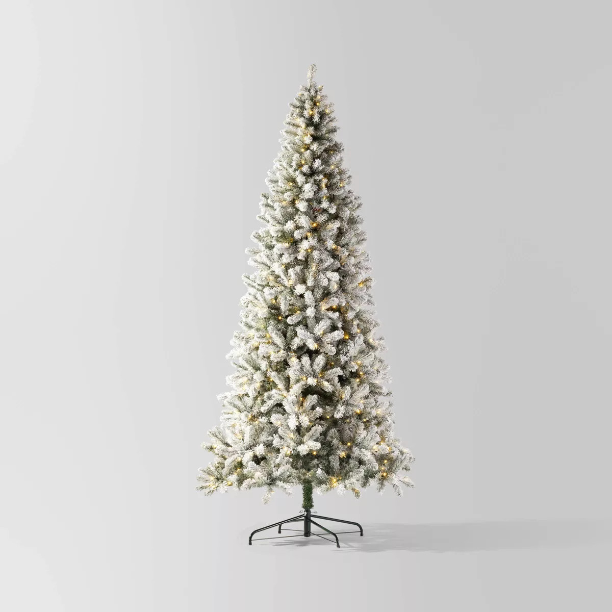 Pre-lit Flocked Full Alberta Spruce Artificial Christmas Tree Warm White LED Lights - Wondershop... | Target