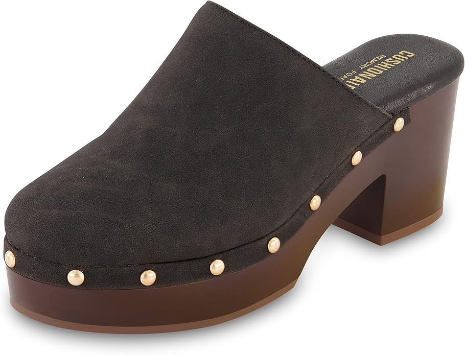 CUSHIONAIRE Women's Gibbons Faux Wood Clog with Memory Foam Padding, Wide Widths Available | Amazon (US)