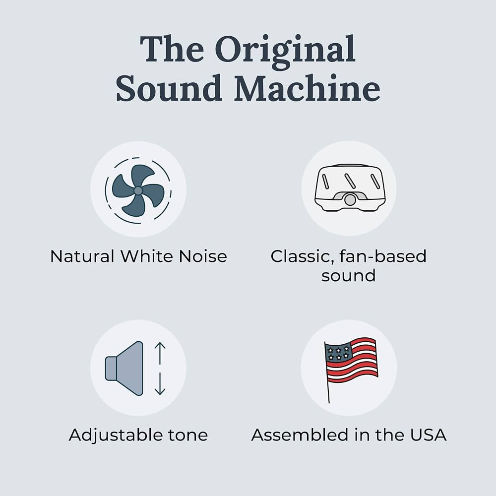 Yogasleep Dohm UNO White Noise Sound Machine (White) with Real Fan Inside for Non-Looping White N... | Amazon (US)