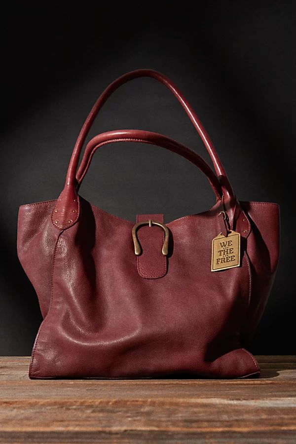 We The Free Odyssey Leather Tote Bag by We The Free at Free People, Auburn, One Size | Free People (Global - UK&FR Excluded)