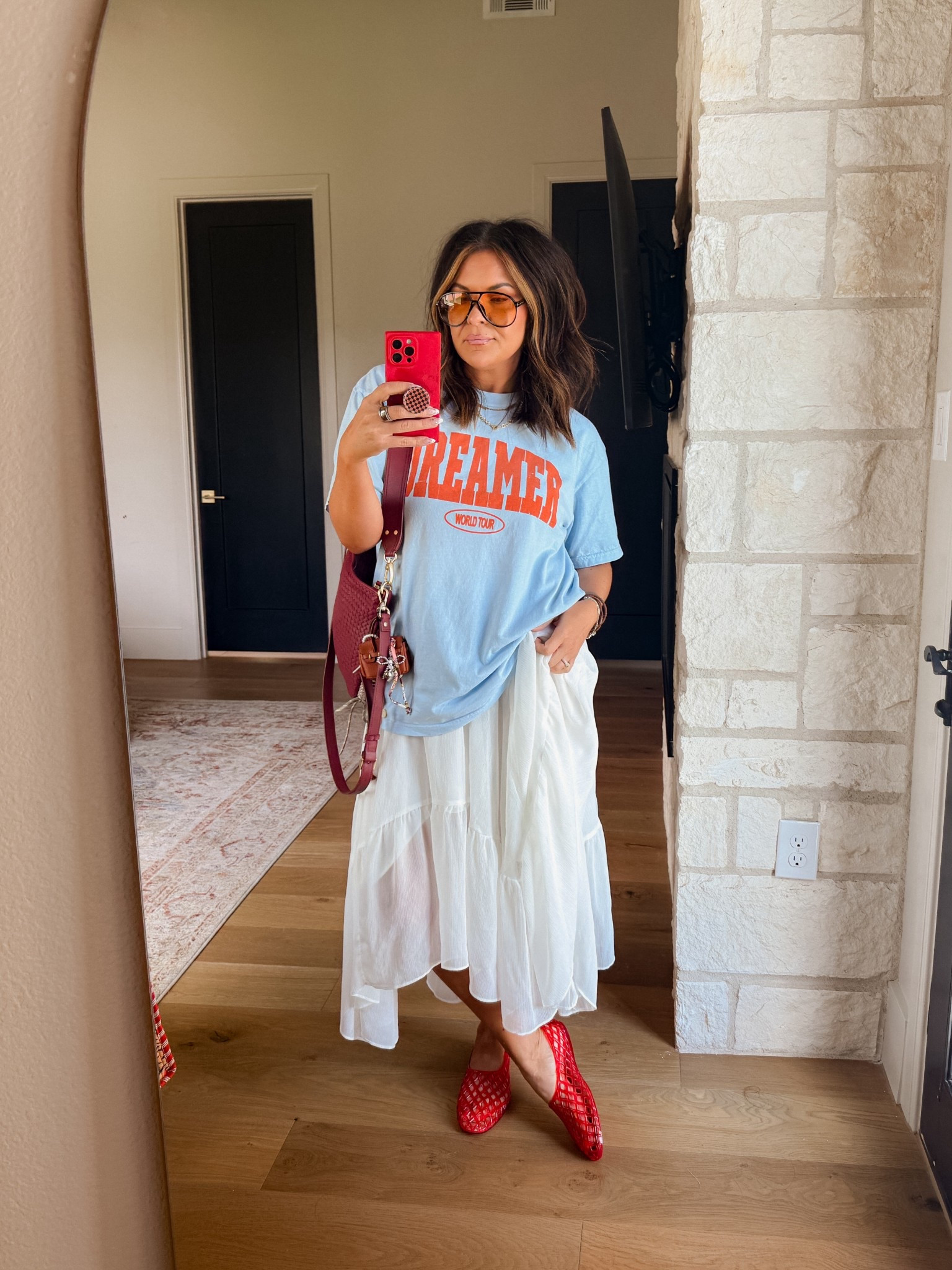 My favorite white skirt has been restocked!
I got the Xl! 
Shoes TTS
Tee is @shopbetterwith 


#LTKStyleTip #LTKFindsUnder50 #LTKSummerEdit