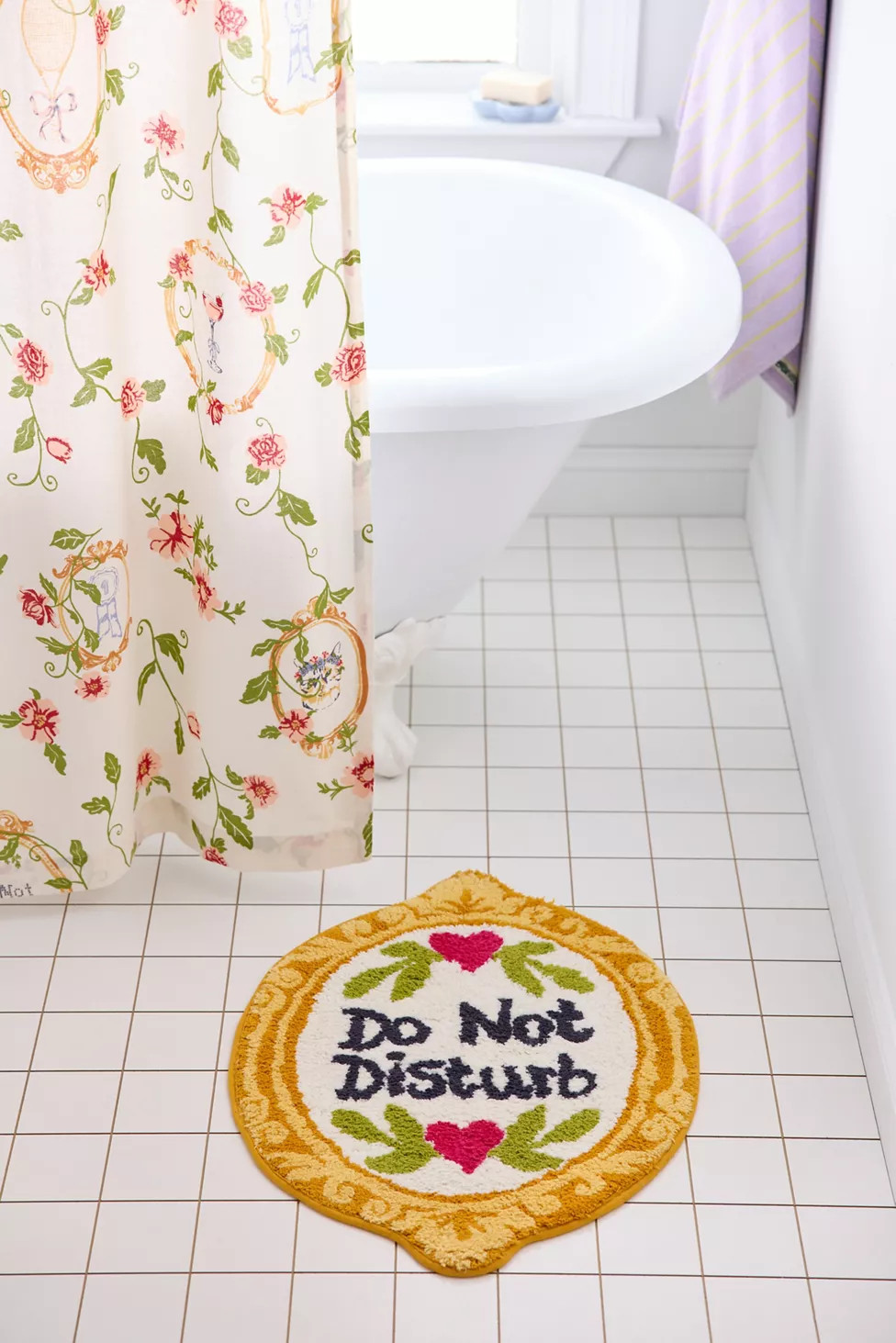 Do Not Disturb Frame Bath Mat | Urban Outfitters (US and RoW)