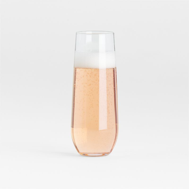 Aspen 9-Oz. Stemless Champagne Flute Glass + Reviews | Crate & Barrel | Crate & Barrel