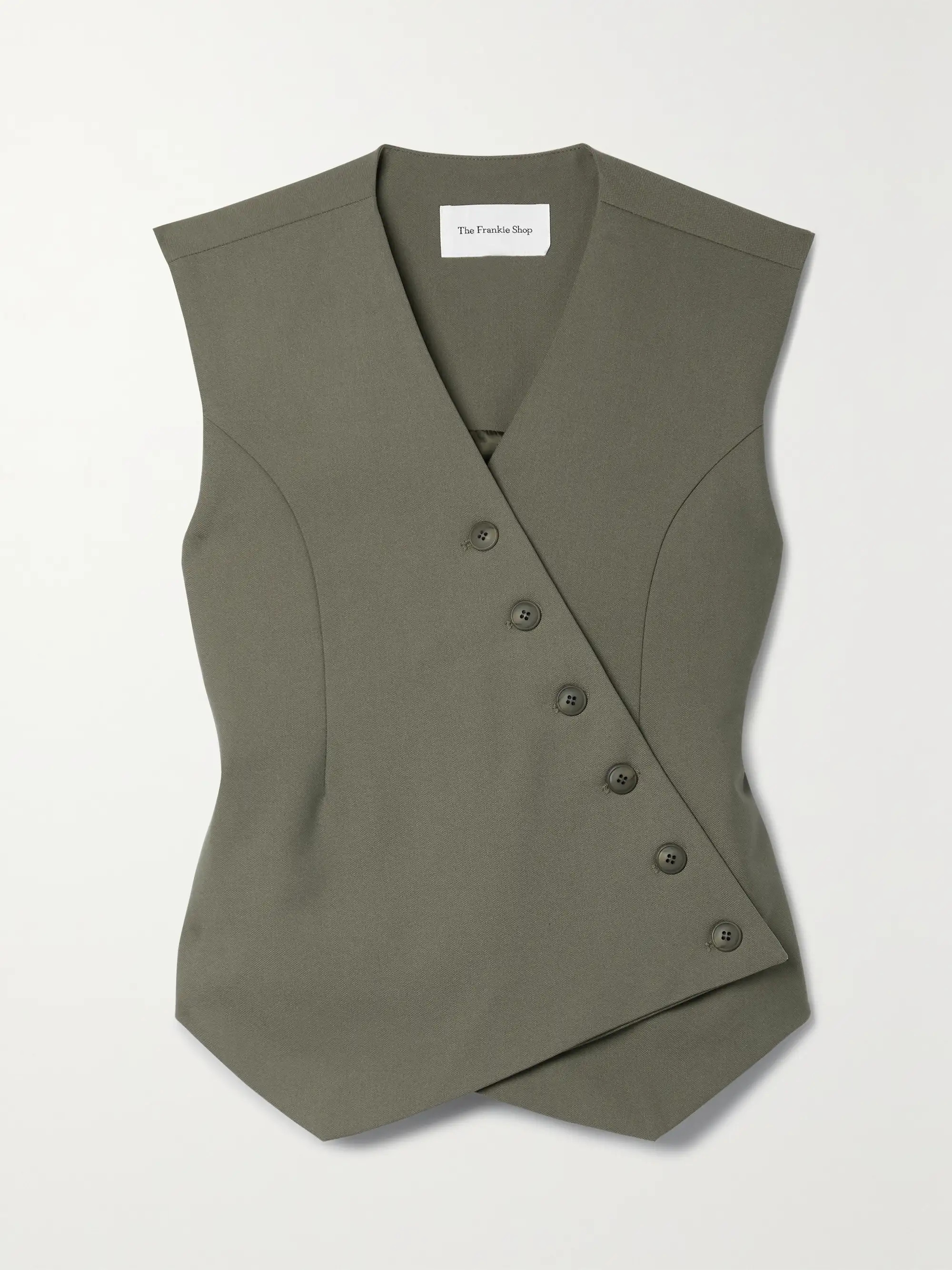 Maesa asymmetric woven vest | NET-A-PORTER (US)