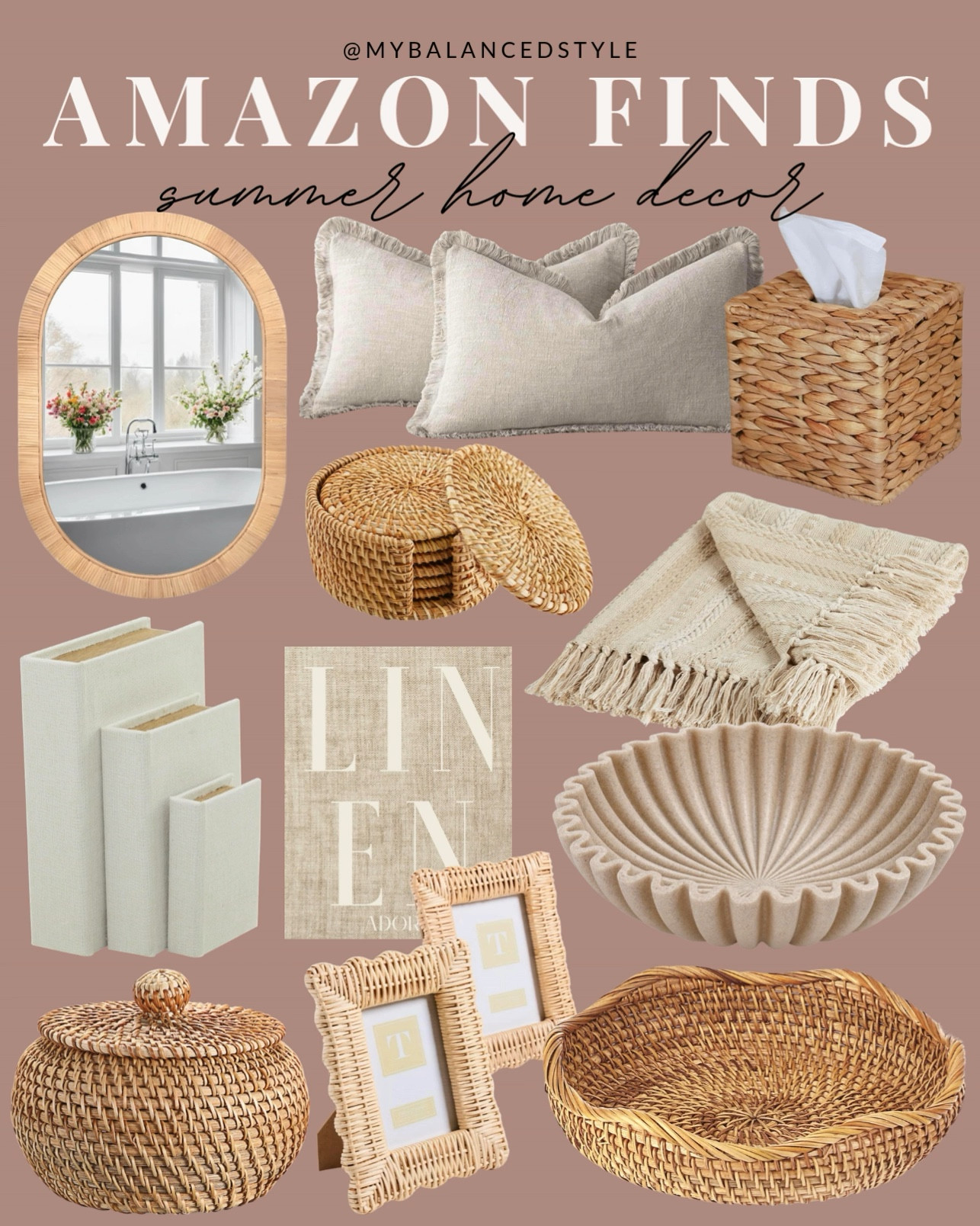Amazon summer home decor

summer home decor ideas
light and airy home styling
coastal inspired decor accents
neutral summer color palette
outdoor indoor decor flow
bright and breezy living spaces
woven textures and natural materials
summer table styling ideas
fresh seasonal home updates

#LTKHome #LTKSeasonal #LTKSaleAlert