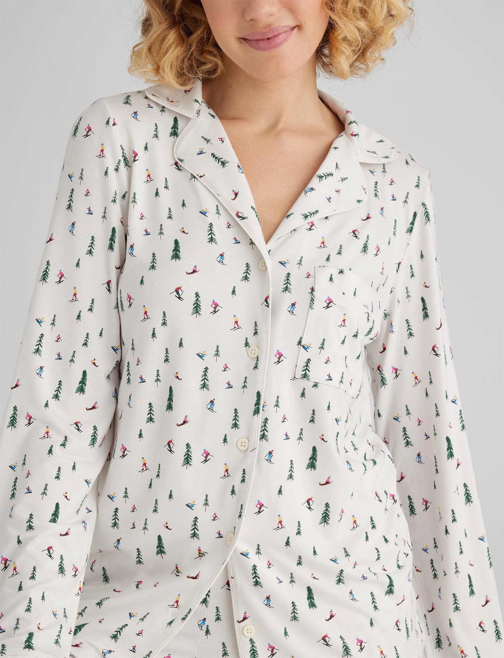 Women's Downtime Long Sleeve Pajama Top & Pant Set | Tommy John