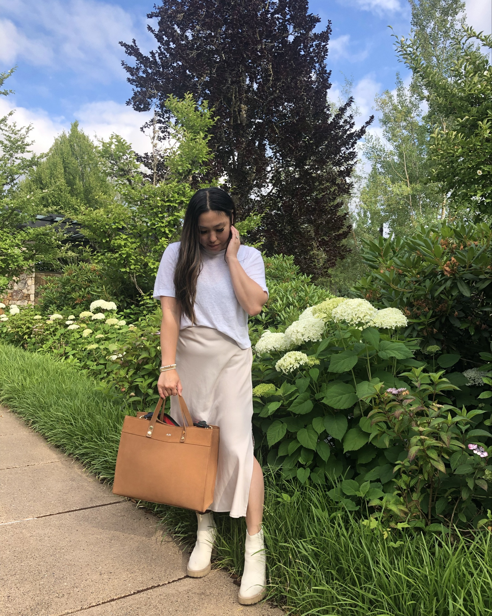 Monogram bag and summer ootd target skirt midi white tee elevated casual 

#LTKItBag #LTKFindsUnder100 #LTKSeasonal