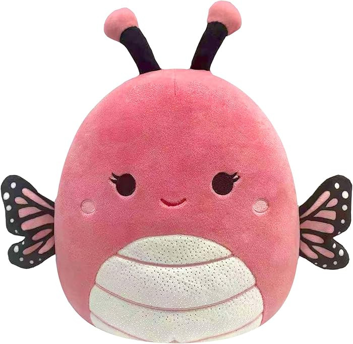 Squishmallows Original 14-Inch Andreina Pink Monarch Butterfly with White Sparkle Belly - Large U... | Amazon (US)