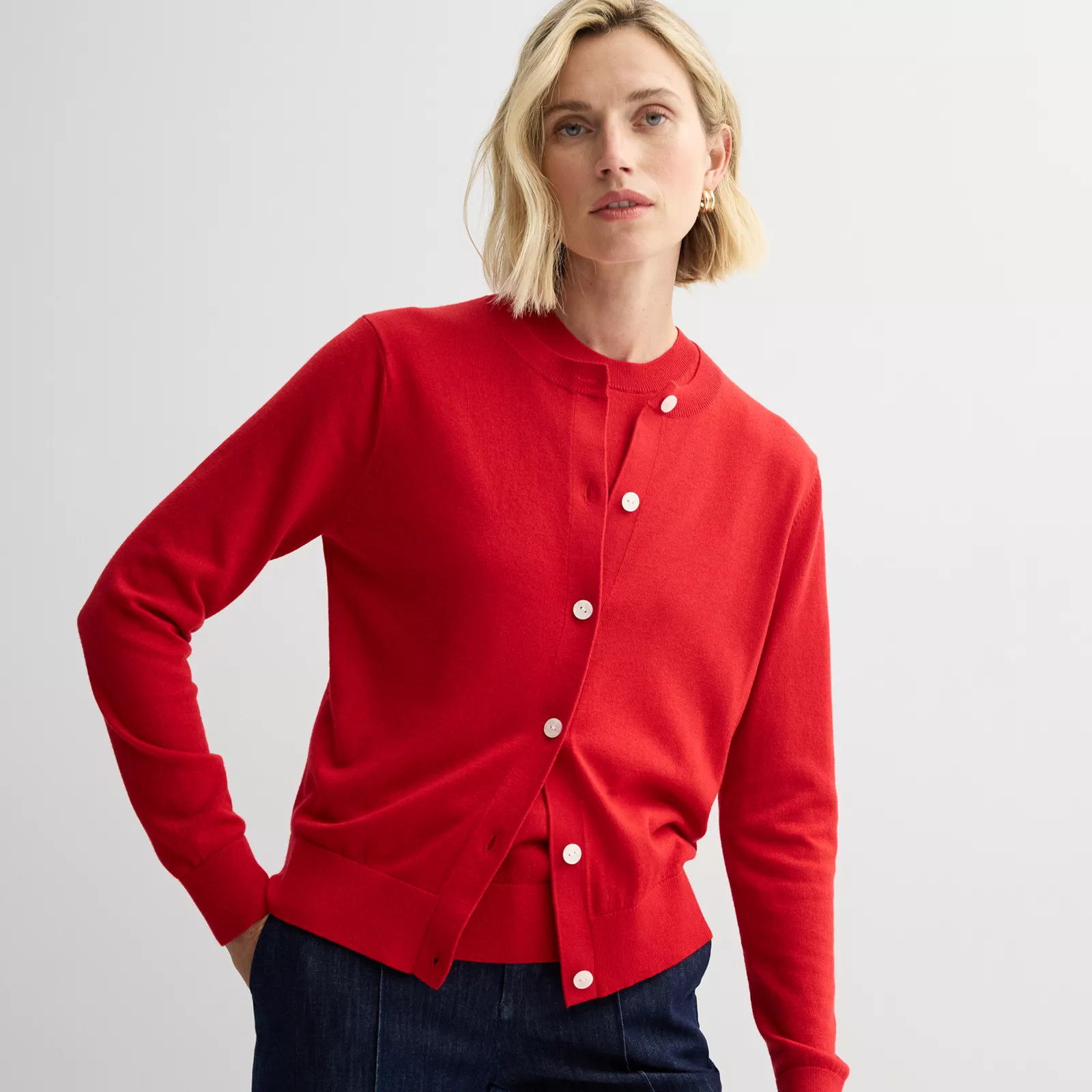 Women's Nine West Crewneck Cardigan | Kohl's