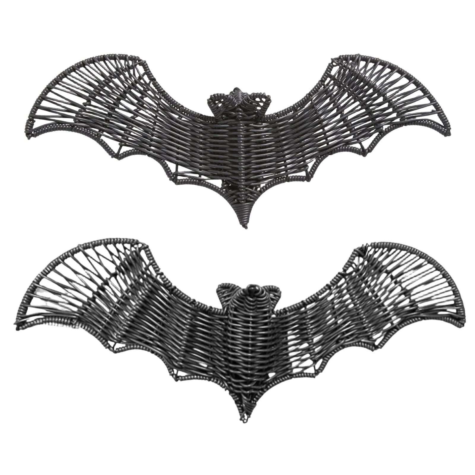 2Pc Halloween Wickers Rattan Bat Decorations 5.5'' * 9.8'', Halloween Decorations Black Woven Bat... | Walmart (US)