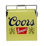 Coors Banquet Retro Ice Chest Cooler with Bottle Opener 13L (14 qt), 18 Can Capacity, Yellow and ... | Amazon (US)